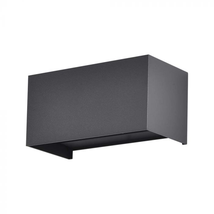 24W(2720Lm) LED Fasādes gaismeklis, V-TAC, melns, kvadrāta, IP65, neitrāli balta gaisma 4000K