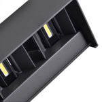 24W(2720Lm) LED Fasādes gaismeklis, V-TAC, melns, kvadrāta, IP65, neitrāli balta gaisma 4000K