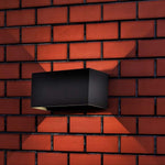 24W(2720Lm) LED Fasādes gaismeklis, V-TAC, kvadrāta, pelēks, IP65, silti balta gaisma 3000K