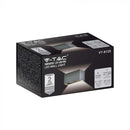 24W(2720Lm) LED Fasādes gaismeklis, V-TAC, kvadrāta, pelēks, IP65, neitrāli balta gaisma 4000K