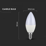 E14 2.9W(250Lm) LED-lambi, V-TAC, küünlakujuline, neutraalne valge valgus 4000K