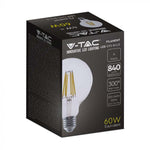 E27 4W(840Lm) LED-lambi hõõgniit, V-TAC, IP20, G95, soe valge valgus 3000K