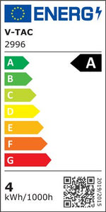 E27 4W(840Lm) LED Spuldze Filament, V-TAC, IP20, ST64, silti balta gaisma 3000K