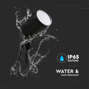 7W(520Lm) LED SMART zemē spraužams gaismeklis, savietojams ar AMAZON ALEXA & GOOGLE HOME, 3IN1+RGB, IP65, melns