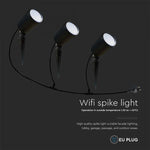 3x7W(520Lm) LED SMART peidetud valgusti, ühildub AMAZON ALEXA & GOOGLE HOME, 3IN1+RGB, IP65, must
