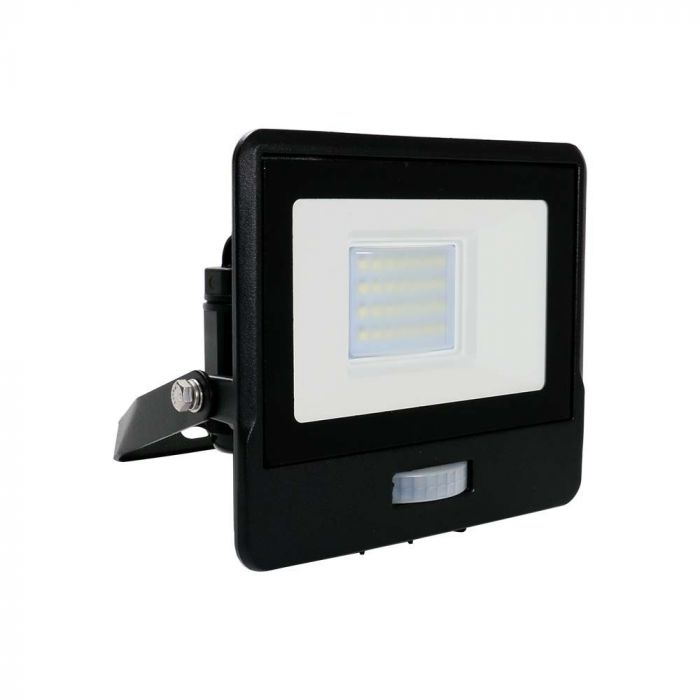 10W(725Lm) LED Spotlight with motion sensor PIR, compatible with AMAZON ALEXA &amp; GOOGLE HOME, V-TAC, RGB+3IN1, black body, RGB+3000K-6500K