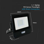 10W(725Lm) LED Spotlight with motion sensor PIR, compatible with AMAZON ALEXA &amp; GOOGLE HOME, V-TAC, RGB+3IN1, black body, RGB+3000K-6500K