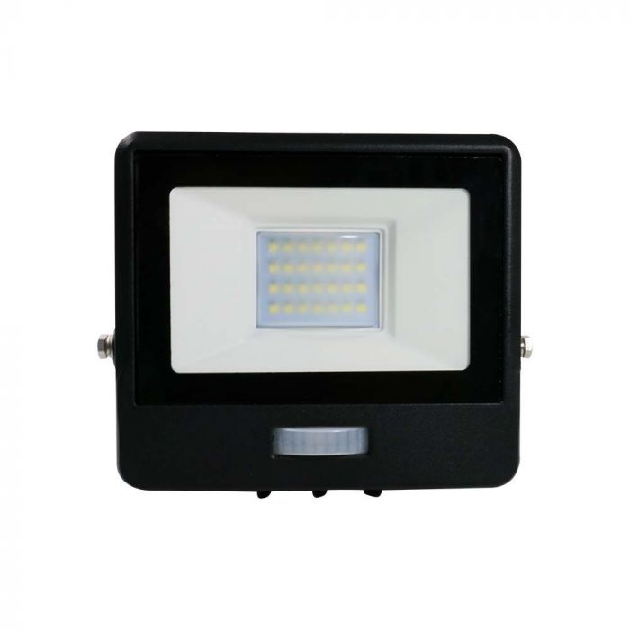10W(725Lm) LED Spotlight with motion sensor PIR, compatible with AMAZON ALEXA &amp; GOOGLE HOME, V-TAC, RGB+3IN1, black body, RGB+3000K-6500K