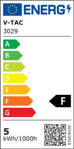 E14 4,8W (470Lm) LED SMART glödlampa, G45, V-TAC, fjärrkontroll, dimbar, RGB+ljusstarkt vitt ljus 3000K