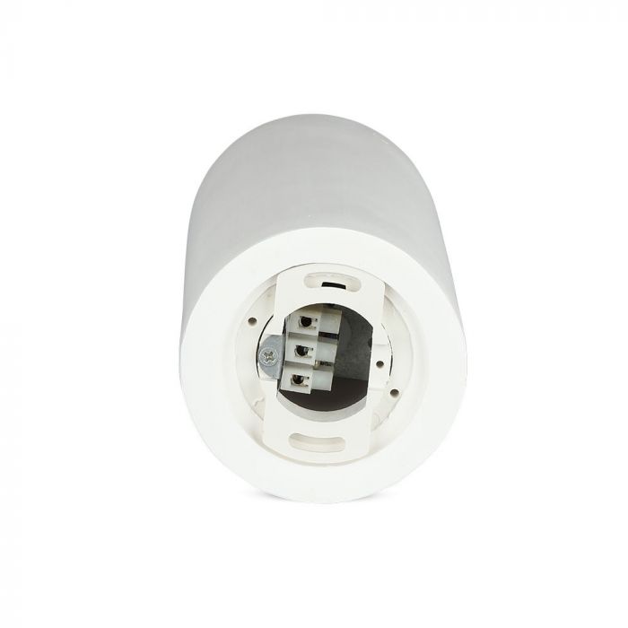 GU10 Рамка для штукатурки, круглая, белый/хром, Ø80x200 мм, V-TAC