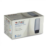 GU10 Рамка для штукатурки, круглая, белый/хром, Ø80x200 мм, V-TAC