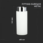 GU10 Рамка для штукатурки, круглая, белый/хром, Ø80x200 мм, V-TAC