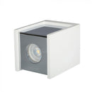 GU10 Plaster frame, square, white/chrome, 100x100x130mm, V-TAC