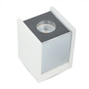 GU10 Plaster frame, square, white/chrome, 100x100x130mm, V-TAC