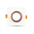 GU10 iebūvējams ģipša karkass/armatūra, kvadrāta formas, balts/golden rose,100x100x40mm, iebūv. izm. Ø80mm, V-TAC