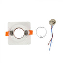 GU10 iebūvējams ģipša karkass/armatūra, kvadrāta formas, balts/golden rose,100x100x40mm, iebūv. izm. Ø80mm, V-TAC