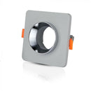 GU10 iebūvējams ģipša karkass/armatūra, kvadrāta formas, pelēks, V-TAC
