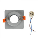 Встраиваемая гипсовая рамка/светильник GU10, квадратная, серый/хром, 100x100x40 мм, встраиваемая. Размер: 5 мм Ø80 мм, V-TAC