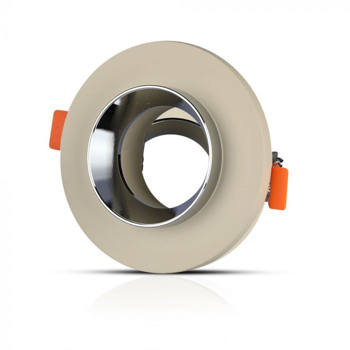 GU10 iebūvējams ģipša karkass/armatūra, apaļas formas, balts, V-TAC