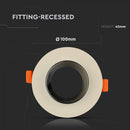 GU10 встраиваемая гипсовая рамка/светильник, круглая, цвет белый/хром, Ø100x40 мм, встраиваемая. size: 10x40x40x40x40x40x40x40x40x40x40. Ø80 мм, V-TAC