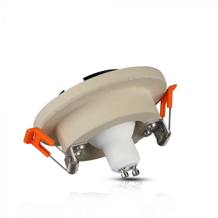 GU10 встраиваемая гипсовая рамка/светильник, круглая, цвет белый/хром, Ø100x40 мм, встраиваемая. size: 10x40x40x40x40x40x40x40x40x40x40. Ø80 мм, V-TAC