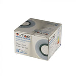 GU10 recessed plaster frame/fixture, round, white/chrome, Ø100x40mm, recessed. Size: mm Ø80mm, V-TAC