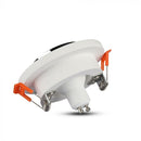 GU10 встраиваемая гипсовая рамка/светильник, круглая, белый/хром, Ø100x40 мм, встраиваемая. Размер: 5 мм Ø80 мм, V-TAC