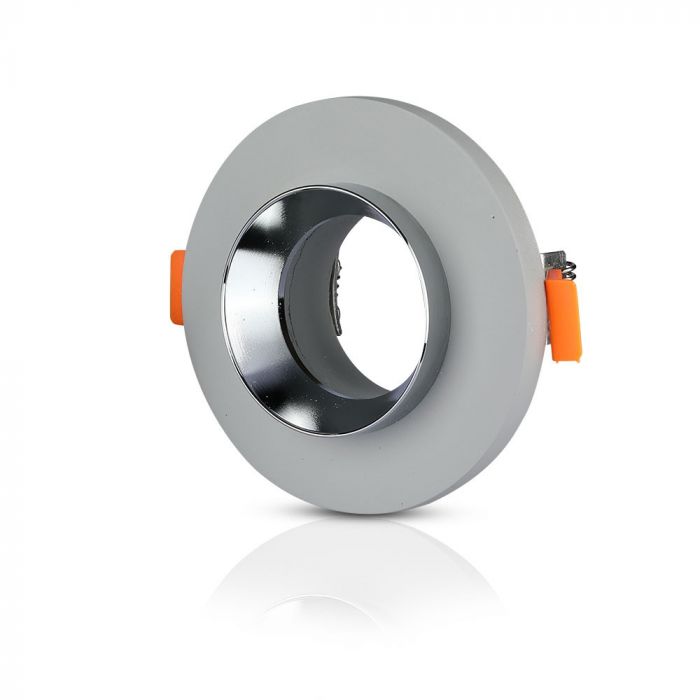 GU10 iebūvējams ģipša karkass/armatūra, apaļas formas, pelēks, V-TAC