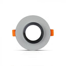 GU10 infälld gipsram/armatur, rund, grå/krom, Ø100x40mm, infälld. size: 4040x40x40x40x40x40x40x40. Ø80mm, V-TAC