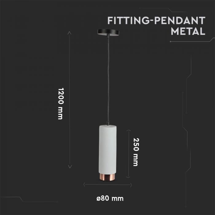 GU10-lampram, ''Metal-Matt Rose Gold'', V-TAC