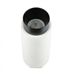 GU10 Gipsram, rund, vit/svart, Ø80x200mm, V-TAC