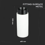 GU10 Gipsram, rund, vit/svart, Ø80x200mm, V-TAC