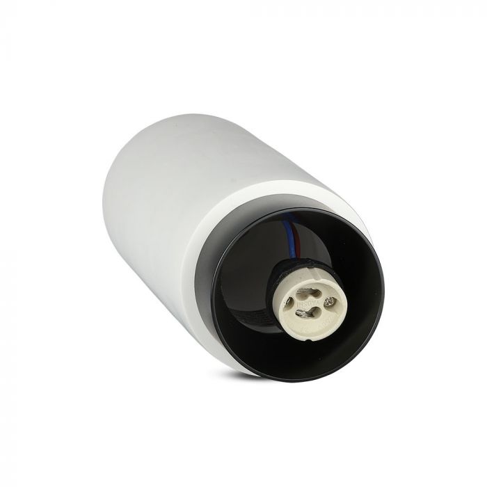 GU10 Gipsram, rund, vit/svart, Ø80x200mm, V-TAC