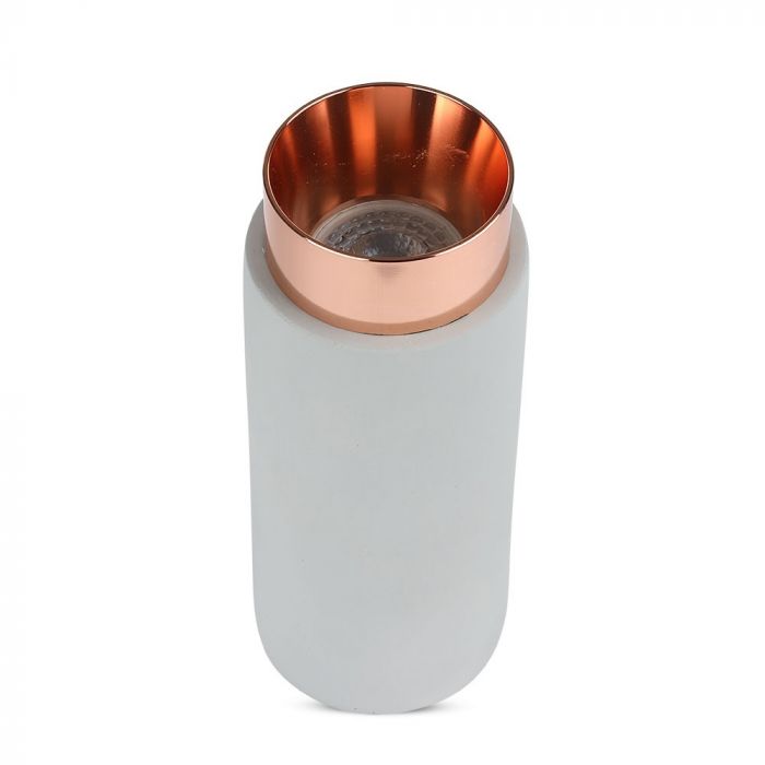 GU10 Gipsram, rund, vit/svart, Ø80x200mm, V-TAC