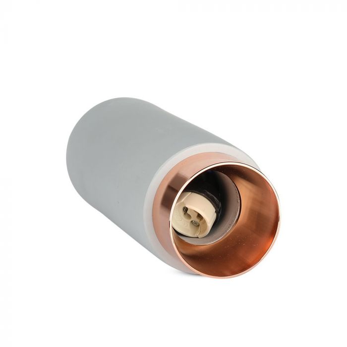 GU10 Gipsram, rund, vit/svart, Ø80x200mm, V-TAC