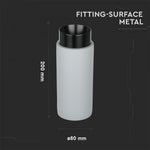 GU10 Kipsraam, ümmargune, hall/must, Ø80x200mm, V-TAC