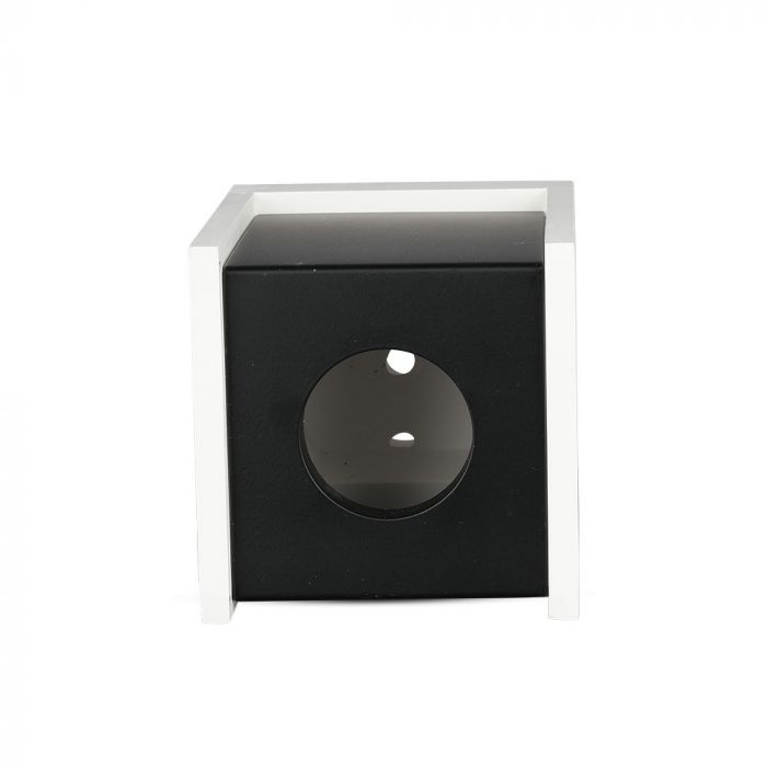 GU10 Рамка для штукатурки, квадратная, белая/черная, 100x100x130 мм, V-TAC