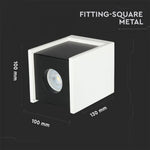GU10 Рамка для штукатурки, квадратная, белая/черная, 100x100x130 мм, V-TAC