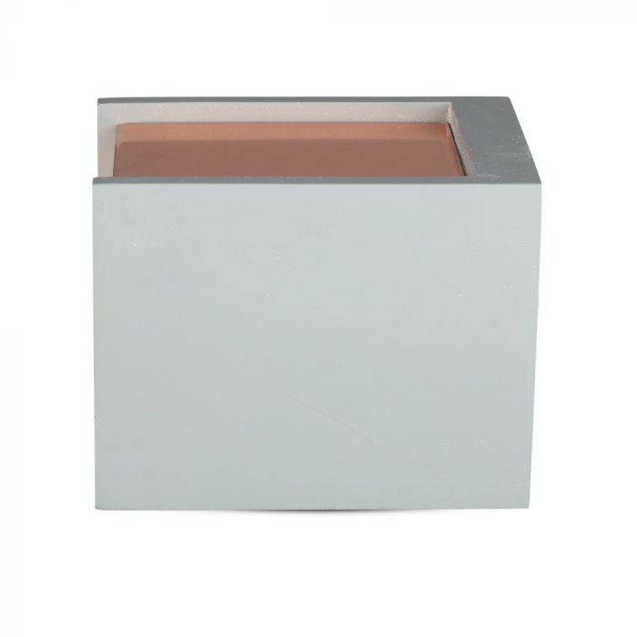 GU10 Рамка для штукатурки, квадратная, серый/золотая роза, 100x100x130 мм, V-TAC