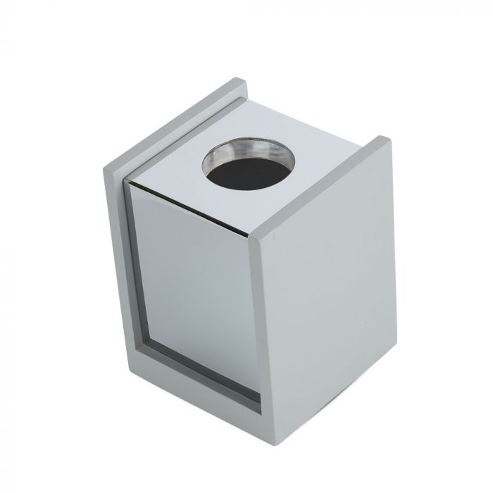 GU10 Рамка для штукатурки, квадратная, серый/хром, 100x100x130 мм, V-TAC