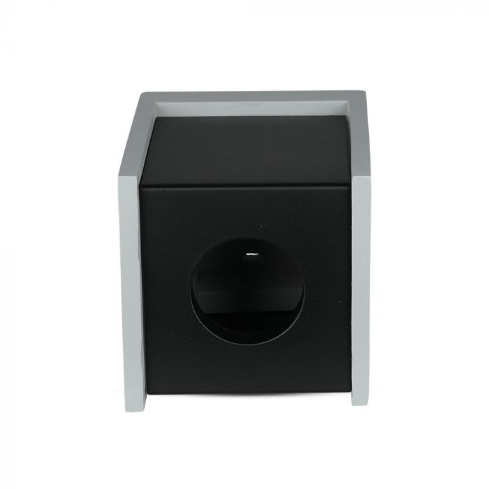 GU10 Kipsraam, kandiline, hall/must, 100x100x130mm, V-TAC