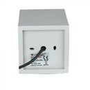 GU10 Plaster frame, square, grey/black, 100x100x130mm, V-TAC