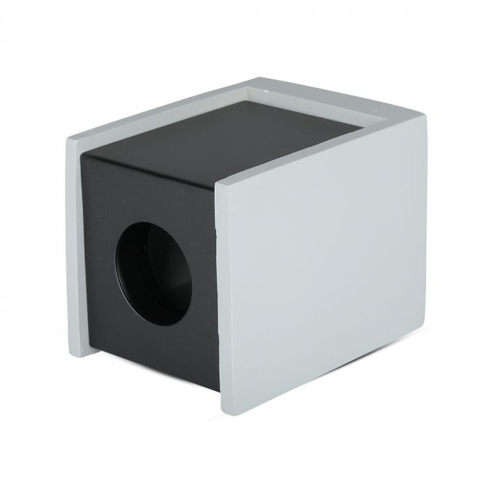 GU10 Рамка для штукатурки, квадратная, серый/золотая роза, 100x100x130 мм, V-TAC