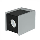 GU10 Plaster frame, square, grey/black, 100x100x130mm, V-TAC