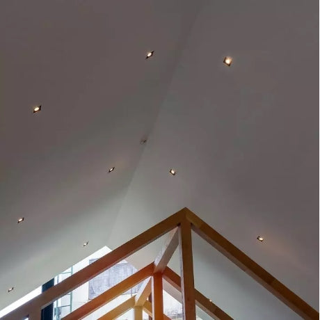 GU10 recessed plasterboard frame/fixture, square, white, 120x120x50mm, recessed. Size: 120 x 120 x 120 x 120 mm 123x123mm, V-TAC