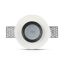 GU10 recessed plaster frame/fixture, round, white/black, Ø100mm, recessed Size: 10 mm, mm Ø103mm, V-TAC