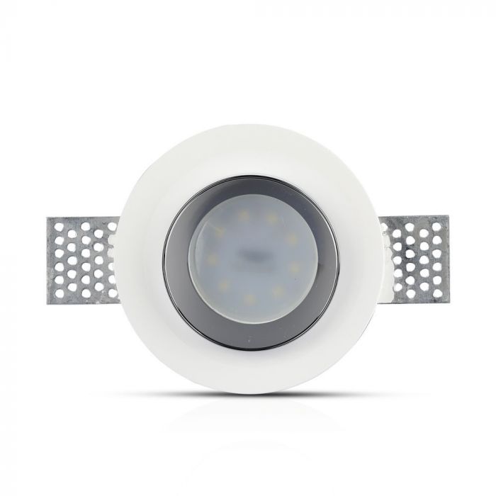 Встраиваемый светильник/рамка для гипсокартона GU10, круглый, белый, V-TAC
