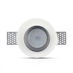 GU10 infälld gipsram/armatur, rund, vit/krom, Ø100mm, infälld Storlek: 10 mm, mm Ø103mm, V-TAC