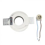 GU10 infälld gipsram/armatur, rund, vit/krom, Ø100mm, infälld Storlek: 10 mm, mm Ø103mm, V-TAC