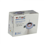GU10 infälld gipsram/armatur, rund, vit/gyllenrosa, Ø100mm, infälld Storlek: 100 mm Ø103 mm, V-TAC